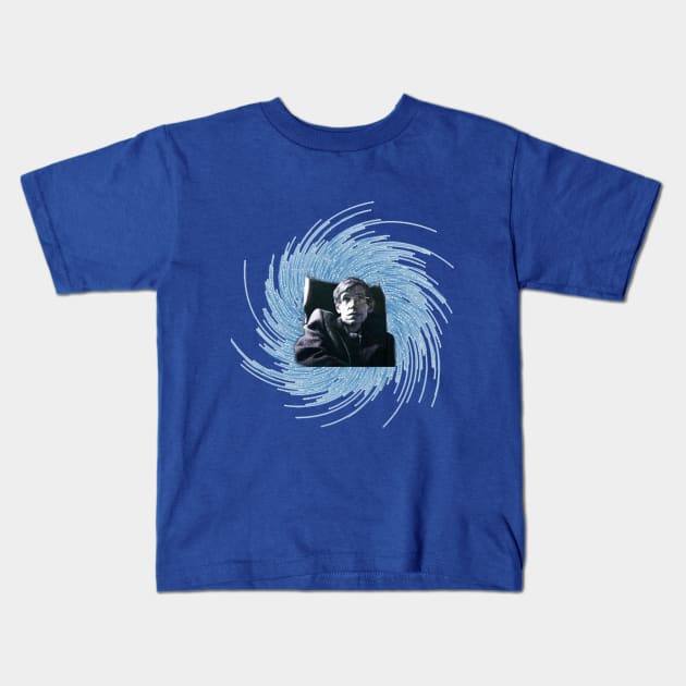 Stephen Hawking Kids T-Shirt by Moticuco